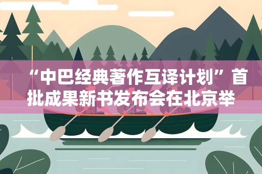 “中巴经典著作互译计划”首批成果新书发布会在北京举办