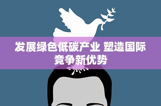 发展绿色低碳产业 塑造国际竞争新优势