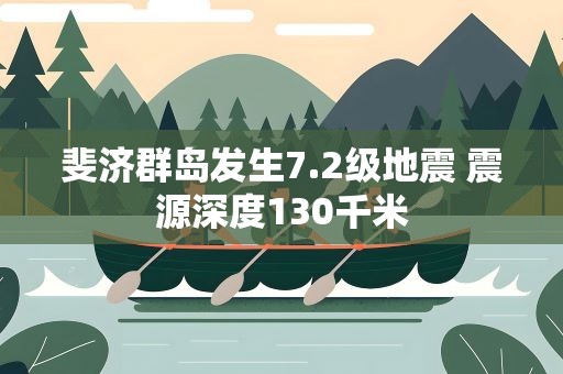 斐济群岛发生7.2级地震 震源深度130千米