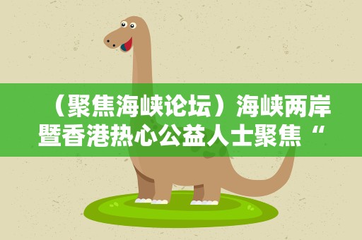 （聚焦海峡论坛）海峡两岸暨香港热心公益人士聚焦“乡村振兴·公益行动”