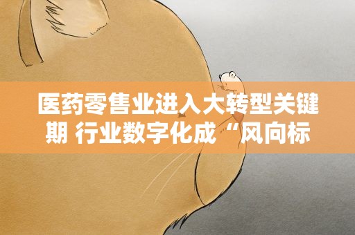 医药零售业进入大转型关键期 行业数字化成“风向标”