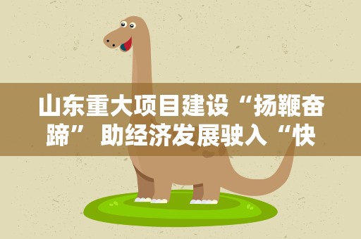 山东重大项目建设“扬鞭奋蹄” 助经济发展驶入“快车道”