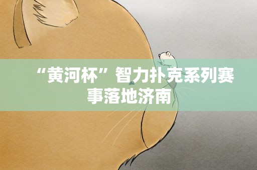 “黄河杯”智力扑克系列赛事落地济南