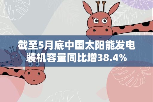 截至5月底中国太阳能发电装机容量同比增38.4%