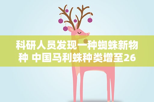 科研人员发现一种蜘蛛新物种 中国马利蛛种类增至26种
