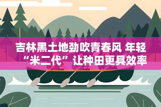 吉林黑土地劲吹青春风 年轻“米二代”让种田更具效率