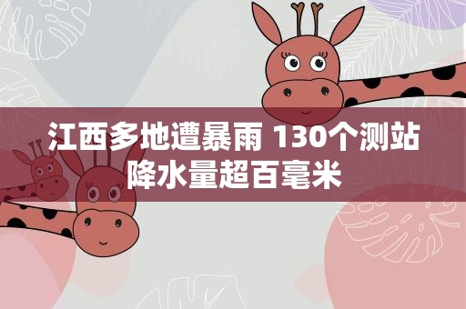江西多地遭暴雨 130个测站降水量超百毫米