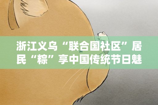 浙江义乌“联合国社区”居民“粽”享中国传统节日魅力
