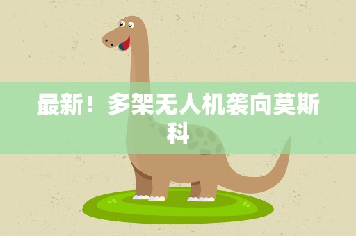 最新！多架无人机袭向莫斯科