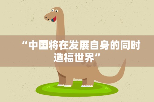 “中国将在发展自身的同时造福世界”