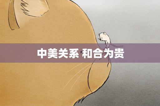 中美关系 和合为贵