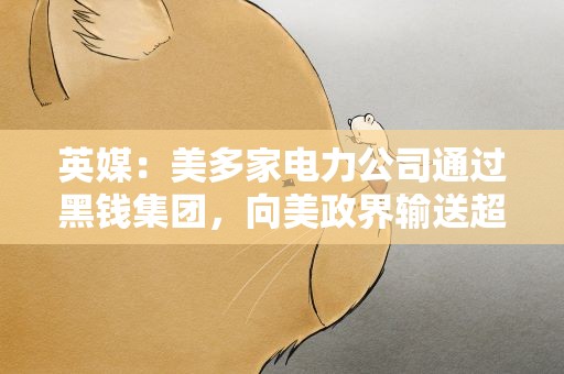 英媒：美多家电力公司通过黑钱集团，向美政界输送超2亿美元