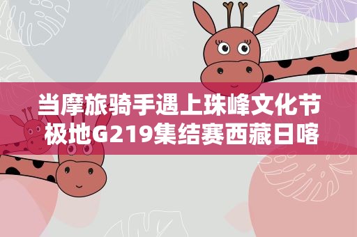 当摩旅骑手遇上珠峰文化节 极地G219集结赛西藏日喀则段启动
