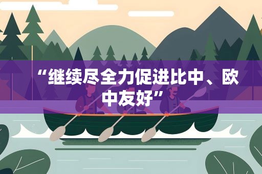 “继续尽全力促进比中、欧中友好”