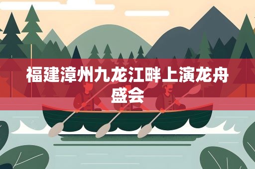福建漳州九龙江畔上演龙舟盛会