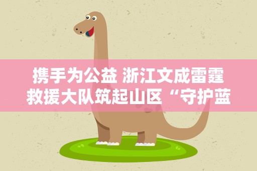 携手为公益 浙江文成雷霆救援大队筑起山区“守护蓝”