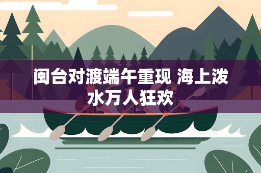 闽台对渡端午重现 海上泼水万人狂欢