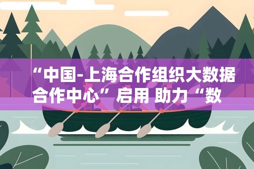 “中国-上海合作组织大数据合作中心”启用 助力“数字丝绸之路”建设