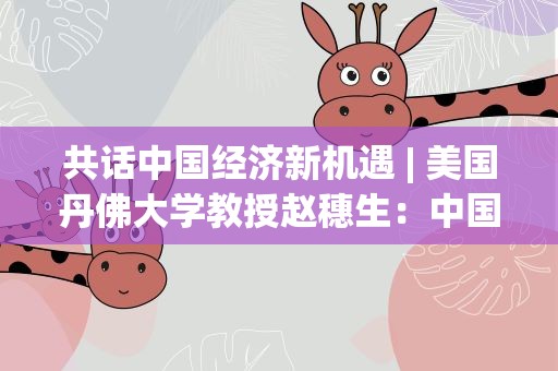 共话中国经济新机遇| 美国丹佛大学教授赵穗生：中国理念助力弥合全球发展鸿沟
