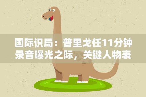 国际识局：普里戈任11分钟录音曝光之际，关键人物表态！