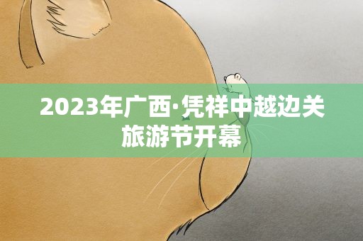 2023年广西·凭祥中越边关旅游节开幕