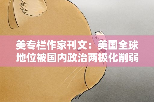 美专栏作家刊文：美国全球地位被国内政治两极化削弱