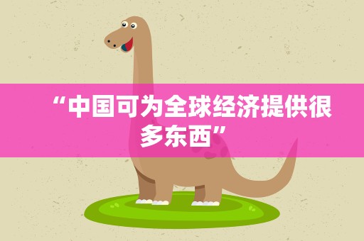 “中国可为全球经济提供很多东西”
