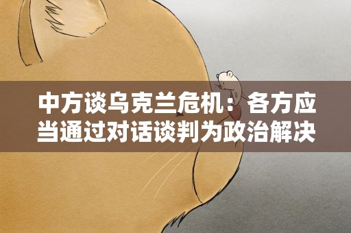 中方谈乌克兰危机：各方应当通过对话谈判为政治解决危机创造条件