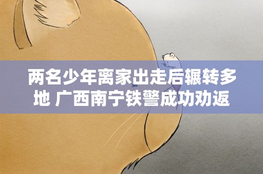 两名少年离家出走后辗转多地 广西南宁铁警成功劝返