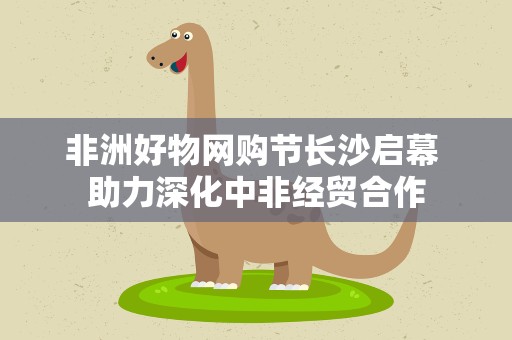 非洲好物网购节长沙启幕 助力深化中非经贸合作