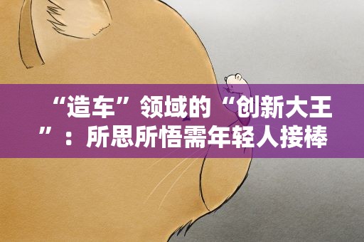 “造车”领域的“创新大王”：所思所悟需年轻人接棒