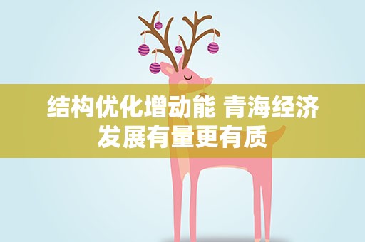 结构优化增动能 青海经济发展有量更有质