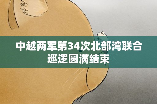 中越两军第34次北部湾联合巡逻圆满结束