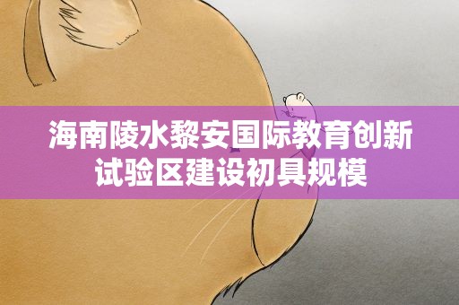 海南陵水黎安国际教育创新试验区建设初具规模