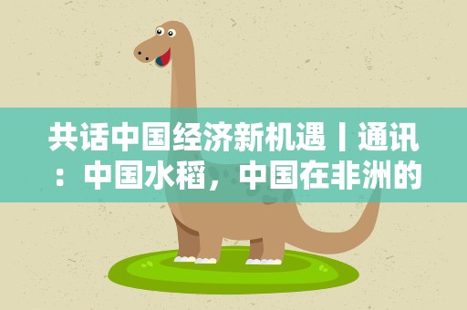 共话中国经济新机遇丨通讯：中国水稻，中国在非洲的亮丽名片