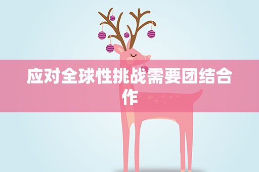应对全球性挑战需要团结合作