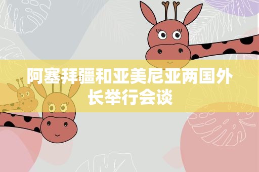 阿塞拜疆和亚美尼亚两国外长举行会谈