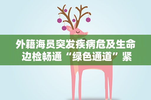 外籍海员突发疾病危及生命 边检畅通“绿色通道”紧急救助