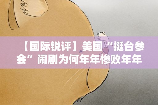 【国际锐评】美国“挺台参会”闹剧为何年年惨败年年演