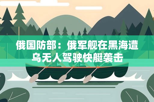 俄国防部：俄军舰在黑海遭乌无人驾驶快艇袭击