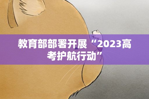 教育部部署开展“2023高考护航行动”