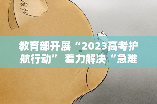 教育部开展“2023高考护航行动” 着力解决“急难愁盼”突出问题