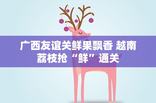 广西友谊关鲜果飘香 越南荔枝抢“鲜”通关