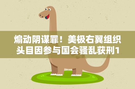 煽动阴谋罪！美极右翼组织头目因参与国会骚乱获刑18年