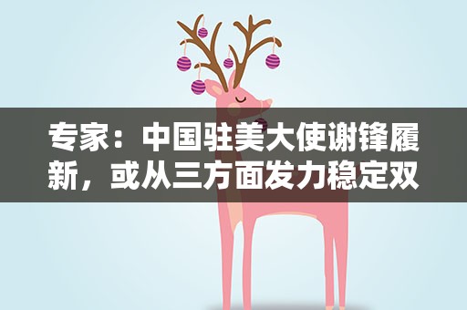 专家：中国驻美大使谢锋履新，或从三方面发力稳定双边关系