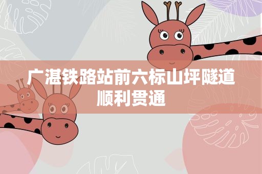 广湛铁路站前六标山坪隧道顺利贯通