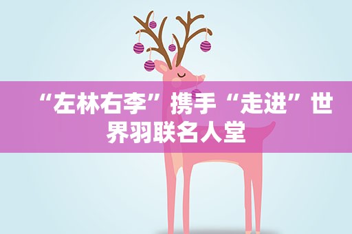 “左林右李”携手“走进”世界羽联名人堂