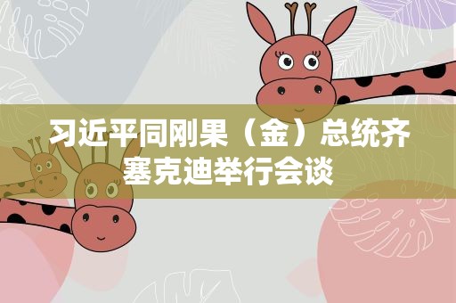 习近平同刚果（金）总统齐塞克迪举行会谈