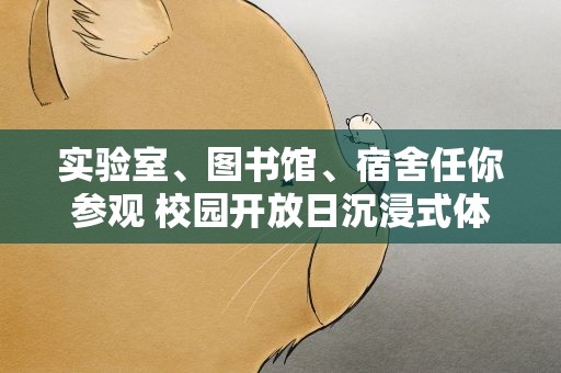 实验室、图书馆、宿舍任你参观 校园开放日沉浸式体验梦想高校