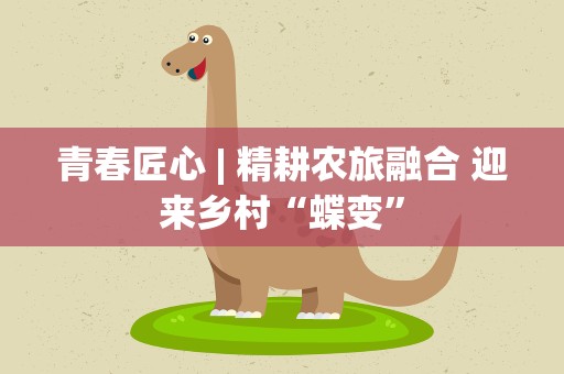青春匠心 | 精耕农旅融合 迎来乡村“蝶变”